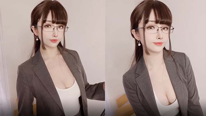 带着眼镜的小姐姐勾引的眼神足够让你犯罪.