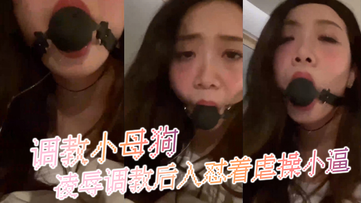 调教小母狗凌辱调教后入怼着虐操小逼.